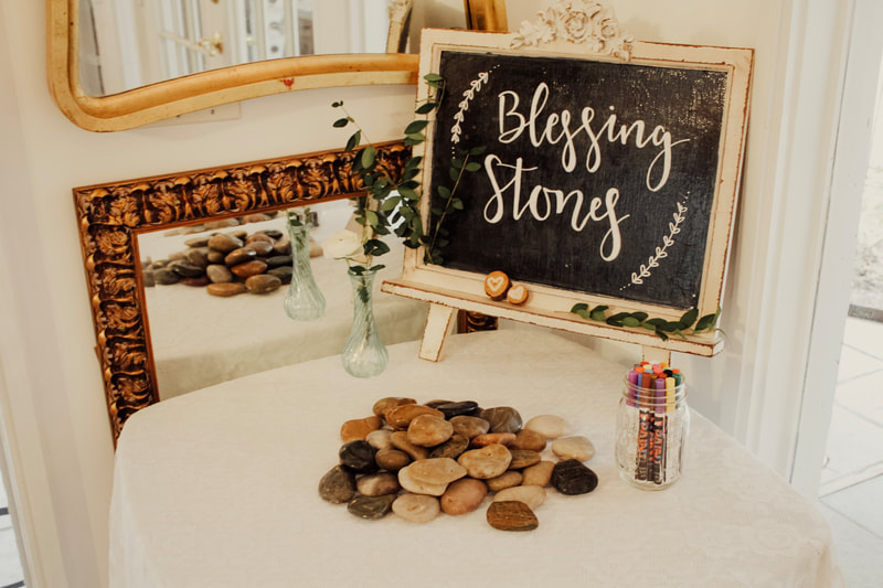 blessing stones DIY idea baby shower