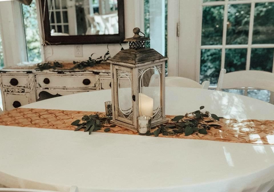 rustic anniversary party table decor