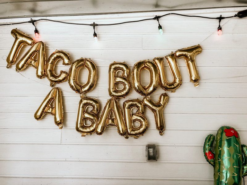 taco bout a baby gold balloons