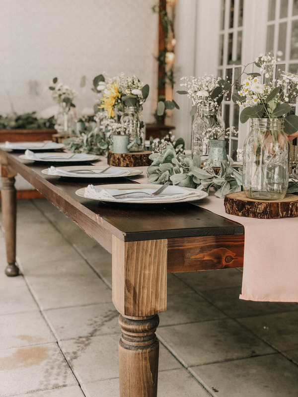 Soft Rustic Wedding Table Decor